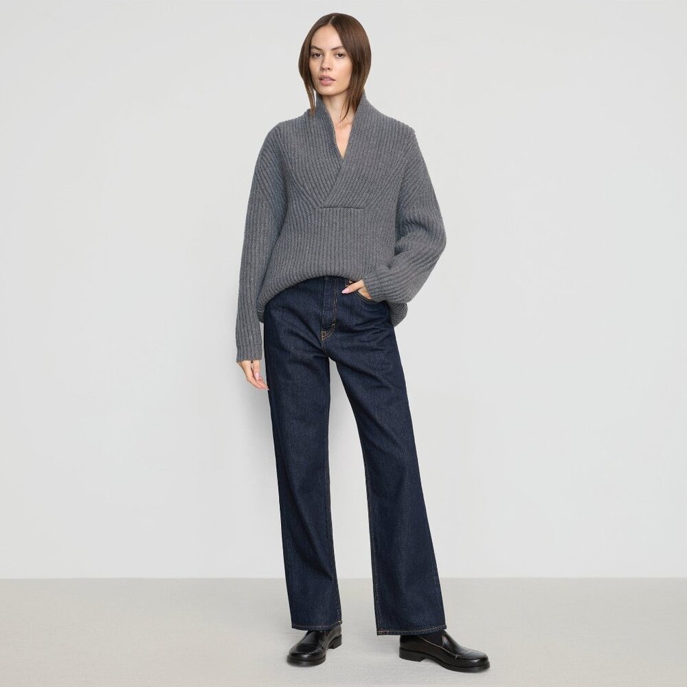 Modern Citizen Campbell Shawl-Collar Sweater Size MHeather Grey / M